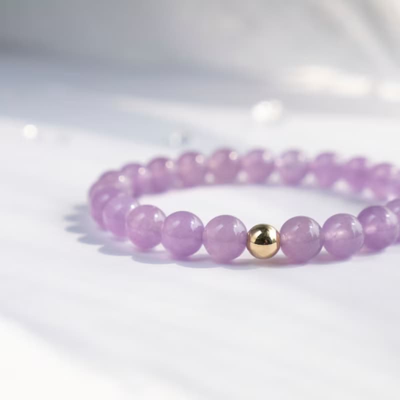 光落心湖 I 薰衣草紫水晶14KGF手鍊 I二月誕生石 智慧之石 貴人運