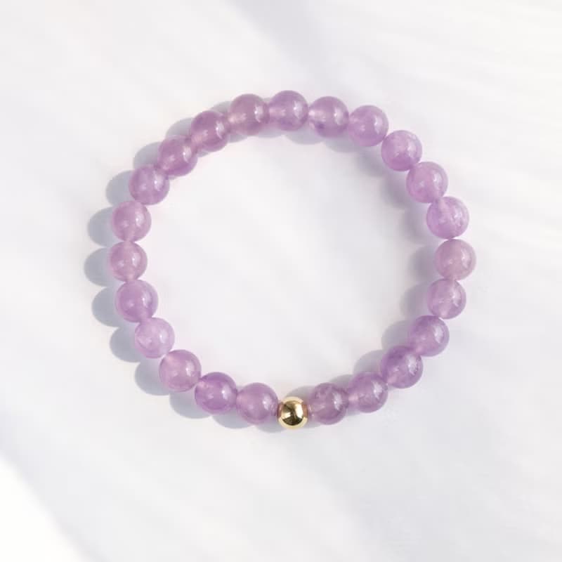 光落心湖 I 薰衣草紫水晶14KGF手鍊 I二月誕生石 智慧之石 貴人運