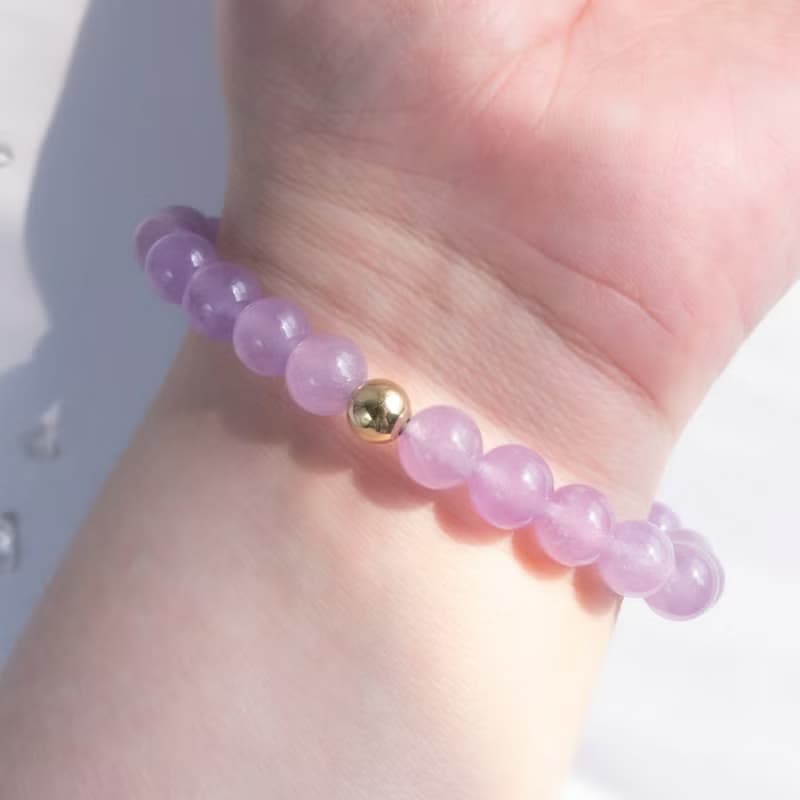 光落心湖 I 薰衣草紫水晶14KGF手鍊 I二月誕生石 智慧之石 貴人運