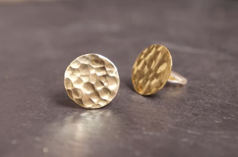 真鍮イヤリング　surface　蝶バネ クリップ式　clip-on earrings