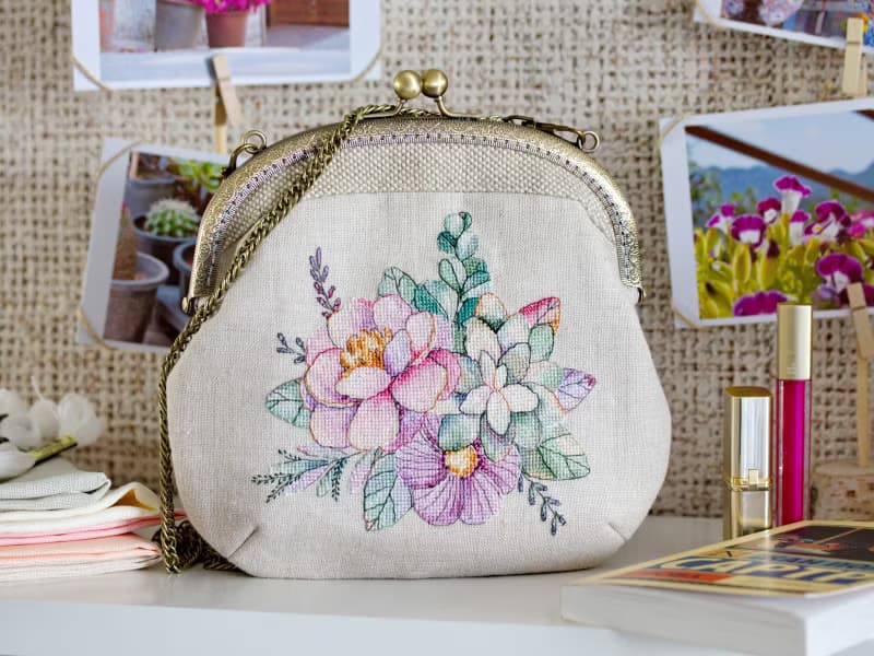 【數位】Floral Bouquet With Succulent PDF cross stitch pattern