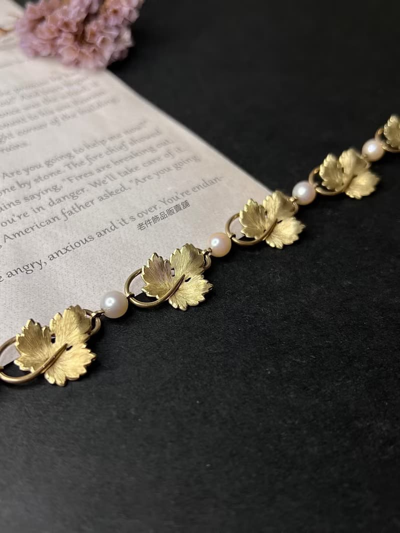 Krementz 14K包金珍珠葡萄手鍊