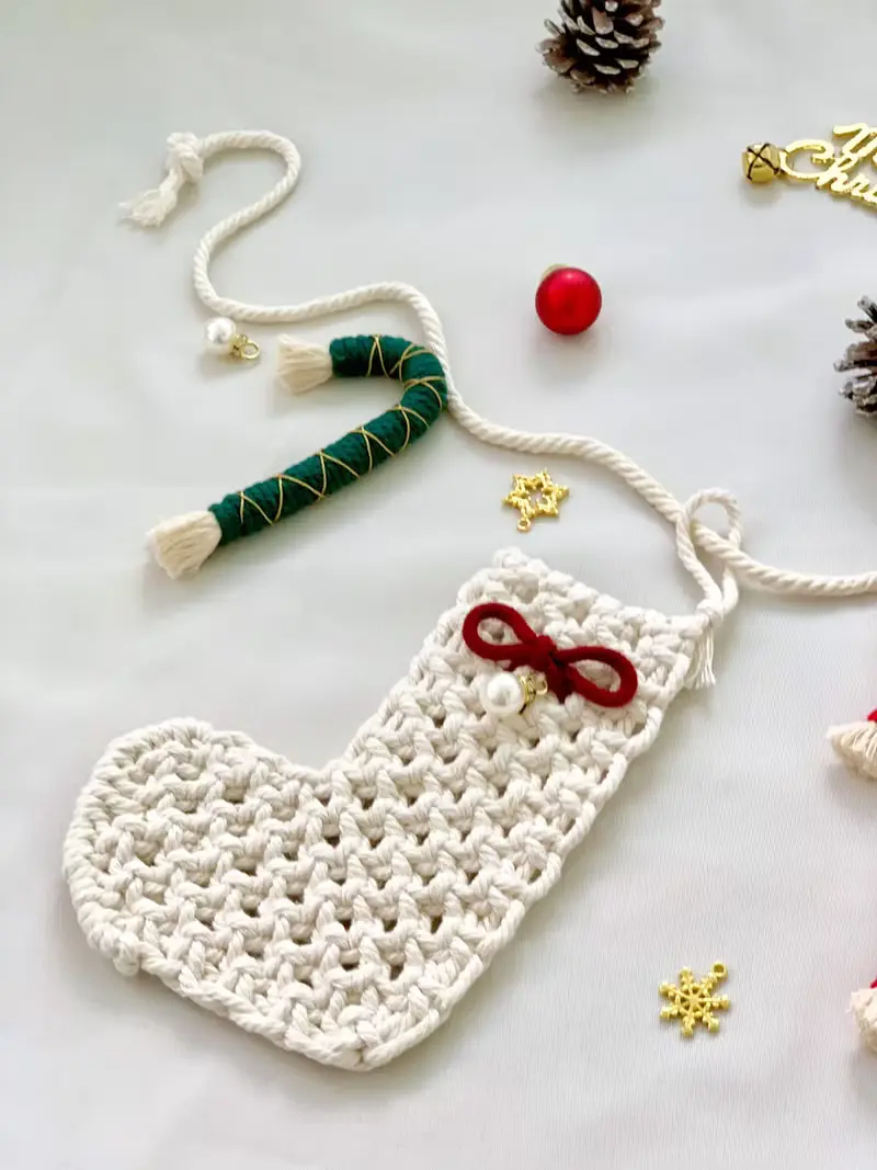 【Macrame DIY材料包】北歐風 聖誕樹掛飾 I 掛旗  節慶限定優惠