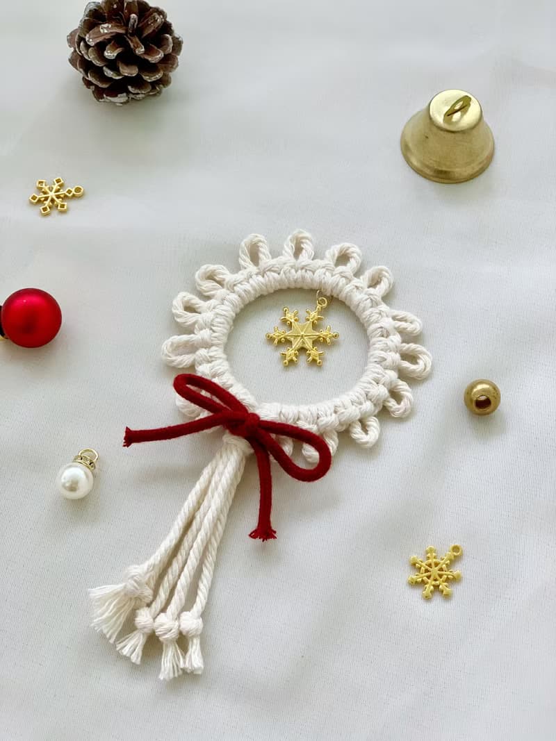 【Macrame DIY材料包】北歐風 聖誕樹掛飾 I 掛旗  節慶限定優惠