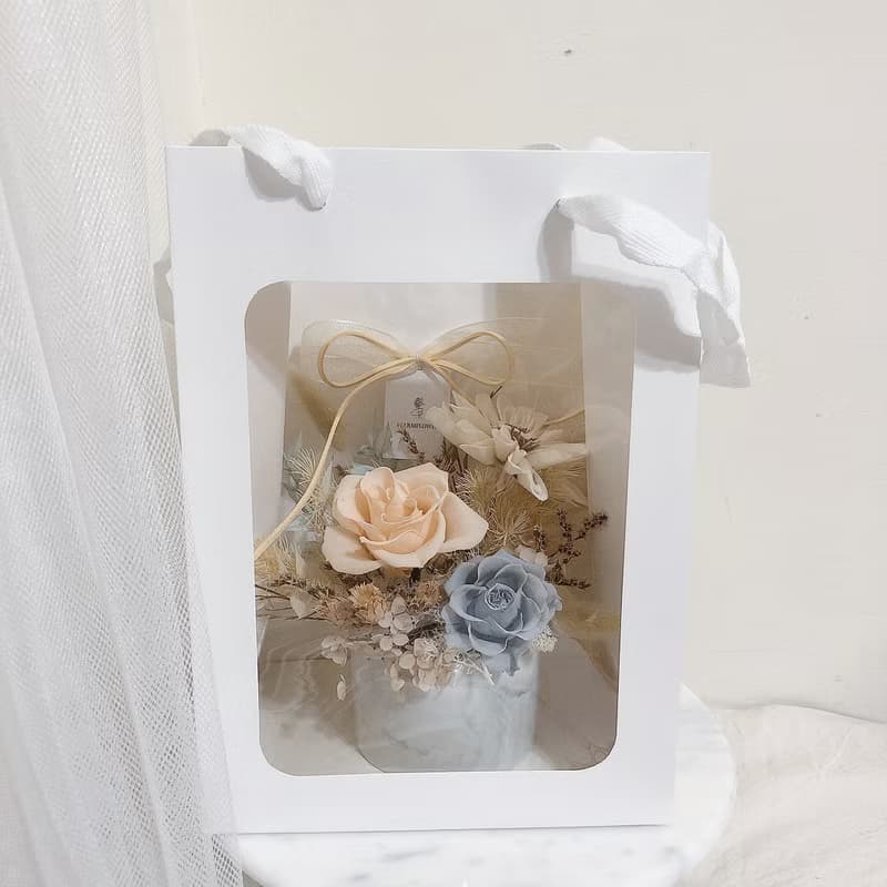大理石紋永生桌花 ー【時間系列】(多款) | 開幕桌花/新居桌花