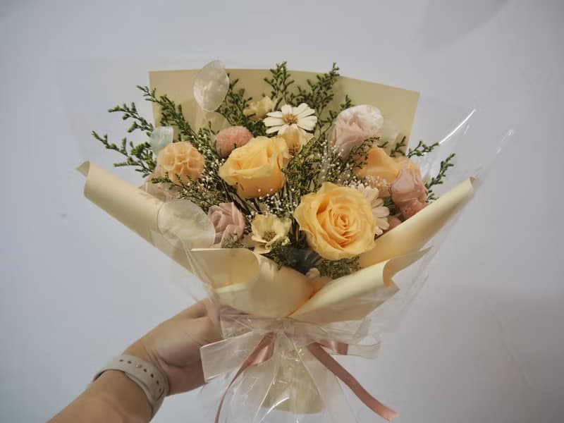 心想事橙 蜜橙永生花束_貳伍花坊