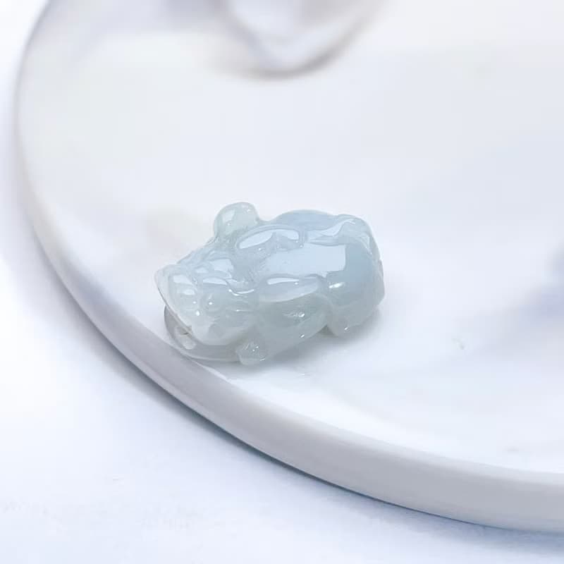 【招財神獸】冰綠種翡翠貔貅吊飾 | 天然緬甸玉翡翠A貨