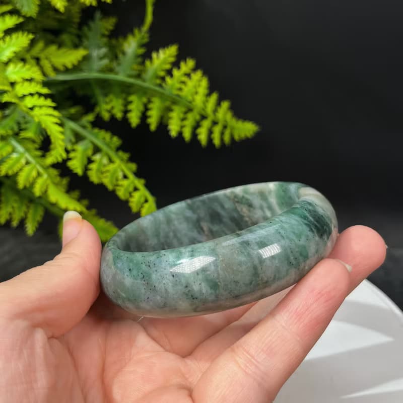 鋰雲母手鐲60MM 玉化星光綠色祖母晶手環 鼓勵平衡內心 安全感
