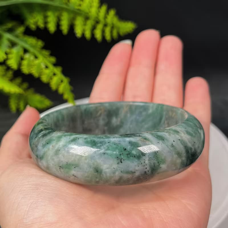 鋰雲母手鐲60MM 玉化星光綠色祖母晶手環 鼓勵平衡內心 安全感