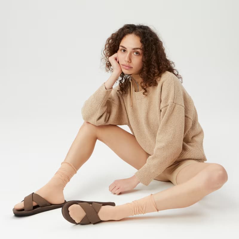 indosole CROSS 環保拖鞋 大地棕 女