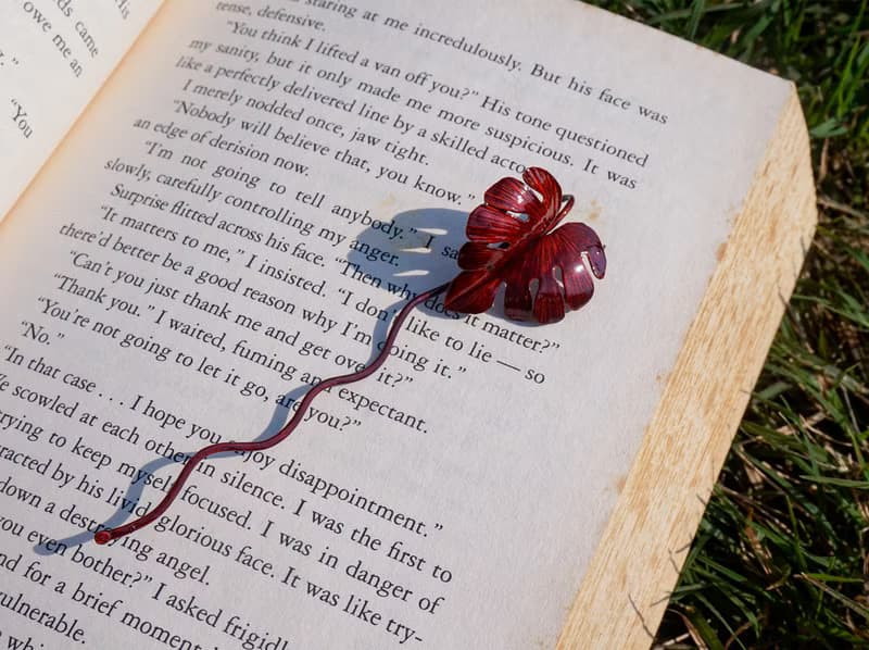 【訂製】龜背芋書籤|純手工|紅銅|植物書籤|手作禮物