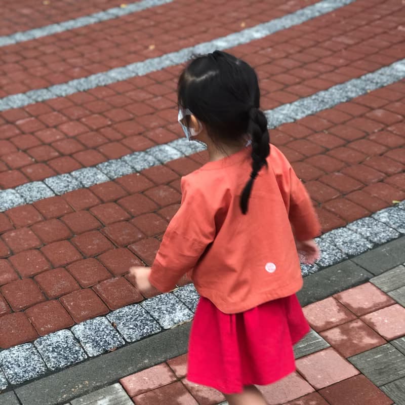 春夏秋三季-甜橘色亞麻開衫小外套罩衫