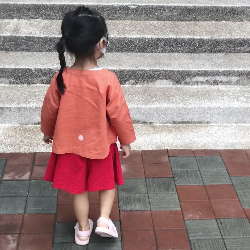 春夏秋三季-甜橘色亞麻開衫小外套罩衫
