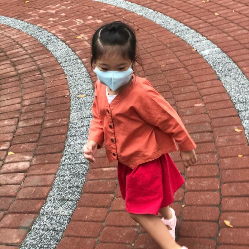 春夏秋三季-甜橘色亞麻開衫小外套罩衫