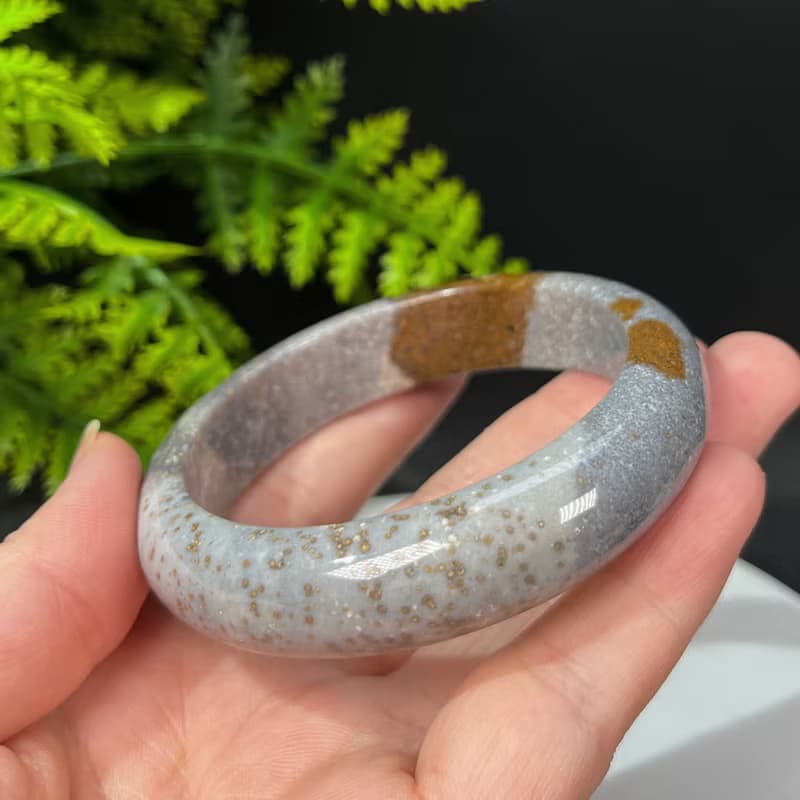 獨特星空瑪瑙手鐲59MM 冰潤玉化多彩玉髓手環 調節療愈清除負能量
