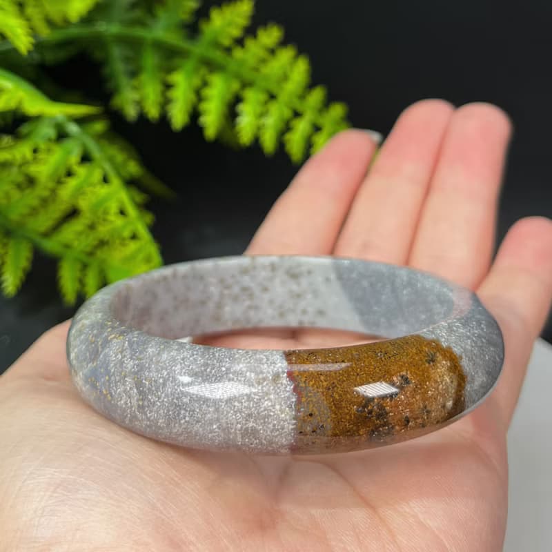 獨特星空瑪瑙手鐲59MM 冰潤玉化多彩玉髓手環 調節療愈清除負能量
