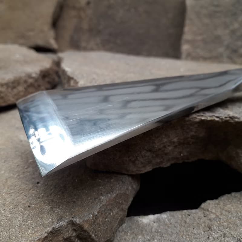 Forged chisel. Heavy Duty. Gouge chisel. Fish Tail. Forged tool for woodcarving.