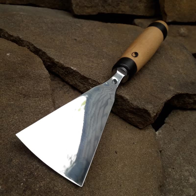 Forged chisel. Heavy Duty. Gouge chisel. Fish Tail. Forged tool for woodcarving.