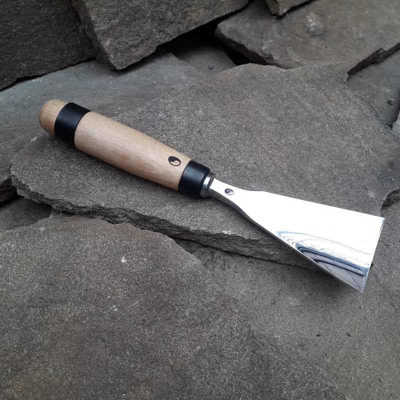 Forged chisel. Heavy Duty. Gouge chisel. Fish Tail. Forged tool for woodcarving.