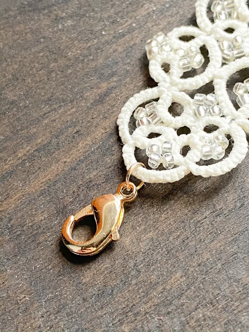 精緻手工梭織米白手錬 Tatting Bracelet 手鏈 手鍊 手環 梭織