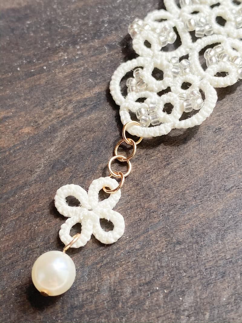 精緻手工梭織米白手錬 Tatting Bracelet 手鏈 手鍊 手環 梭織