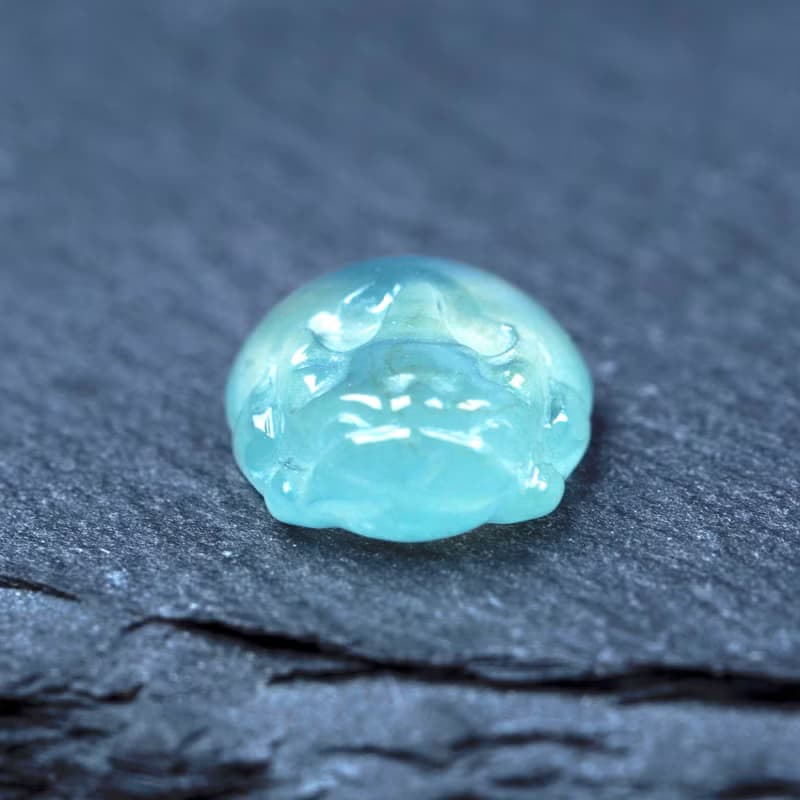 【招財神獸】冰種晴水翡翠貔貅戒面 | 天然緬甸玉翡翠A貨 | 送禮