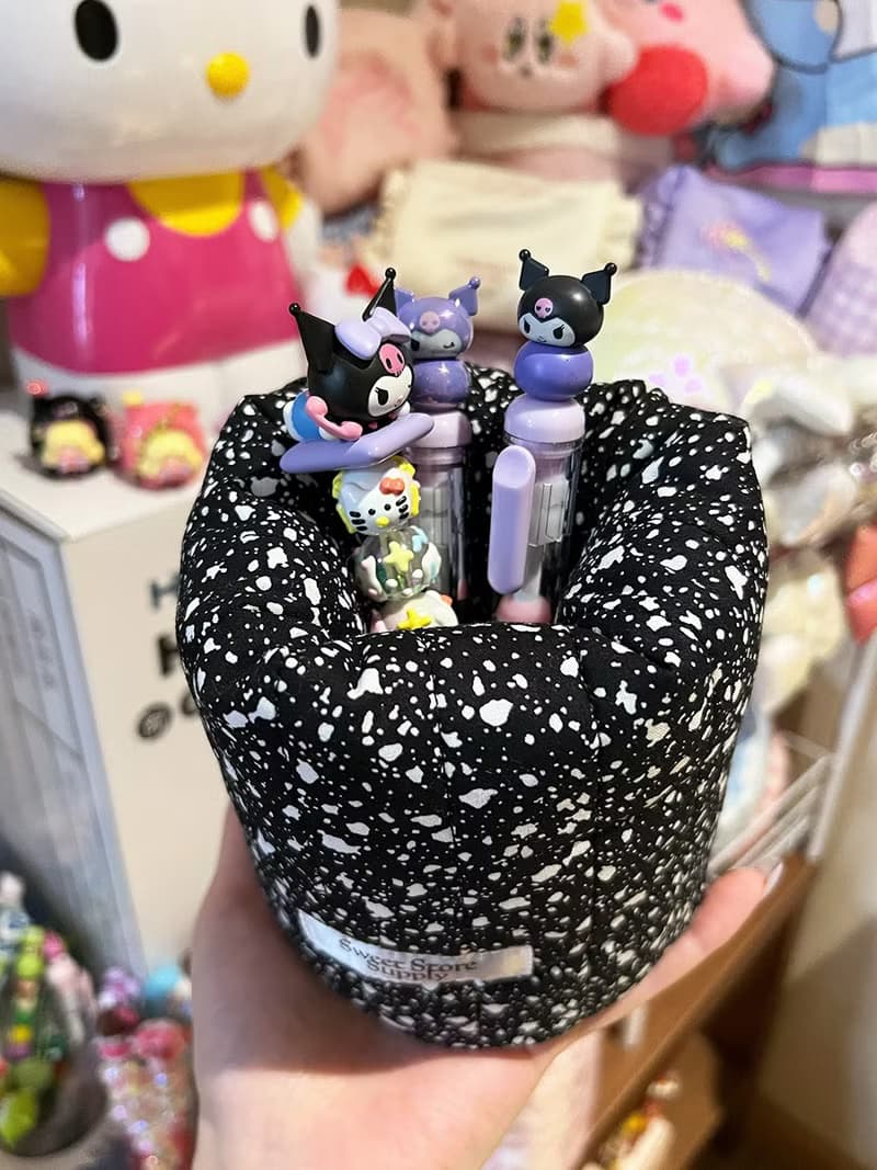 Sweetstore Supply原創可愛*限量*黑色潑墨夾棉加厚化妝刷筆筒