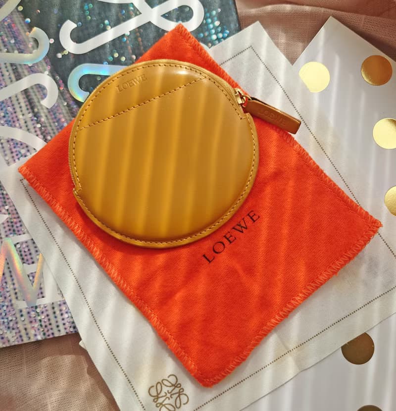 中古孤品 Loewe 圓餅乾小收納包 錢包零錢夾 零錢包散銀包 散紙包