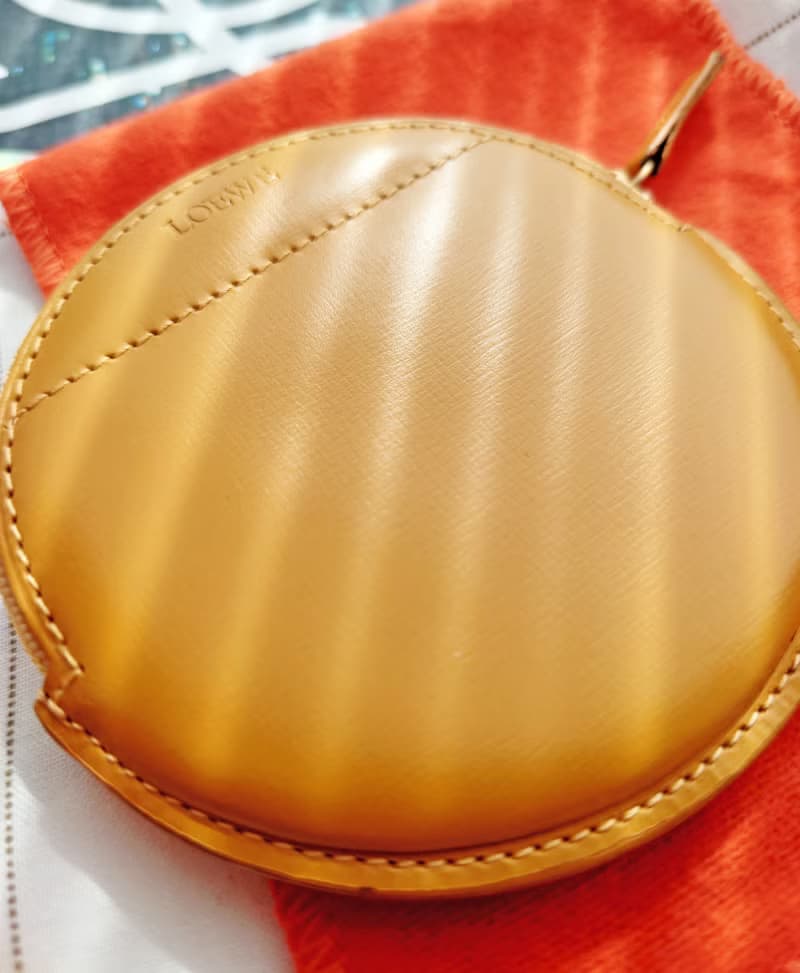 中古孤品 Loewe 圓餅乾小收納包 錢包零錢夾 零錢包散銀包 散紙包