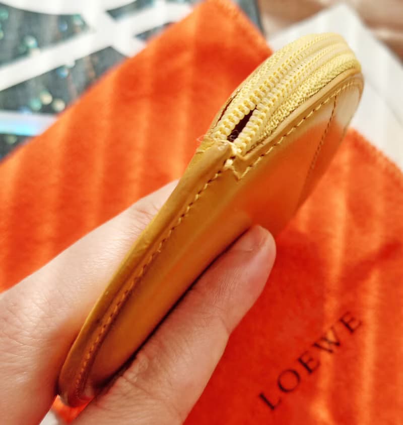 中古孤品 Loewe 圓餅乾小收納包 錢包零錢夾 零錢包散銀包 散紙包