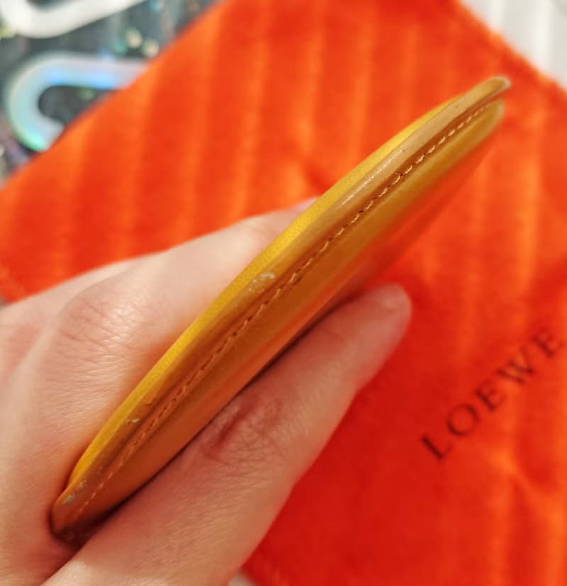 中古孤品 Loewe 圓餅乾小收納包 錢包零錢夾 零錢包散銀包 散紙包