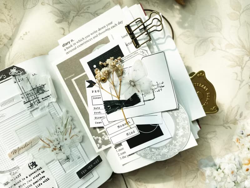Vintage Dinnerware Style Round Frame Memo Pad