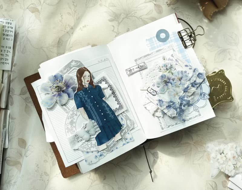 Vintage Dinnerware Style Round Frame Memo Pad