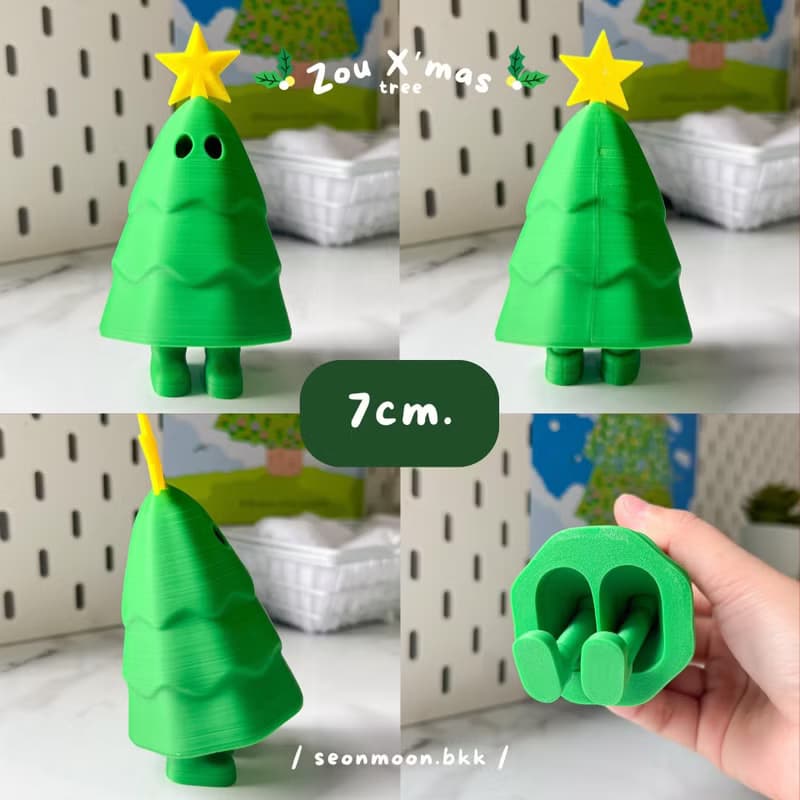 Zou X'mas 7 cm - Green Body Red Shoe/ Christmas model model 7cm, green body, red shoes