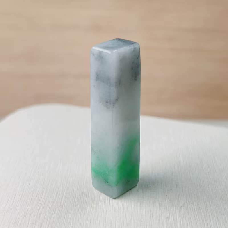飄陽綠翡翠印章 | 天然緬甸玉A貨翡翠 | 送禮