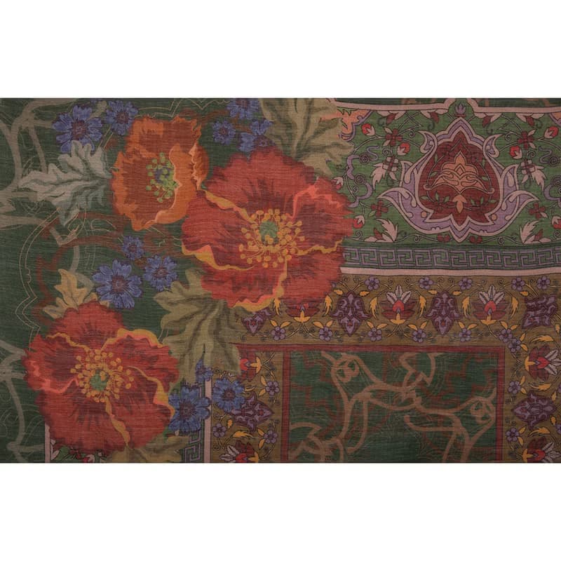 Original Pavlovo Posad Russian Shawl 100% Wool Woolen Scarf 115x115 cm 10465-9