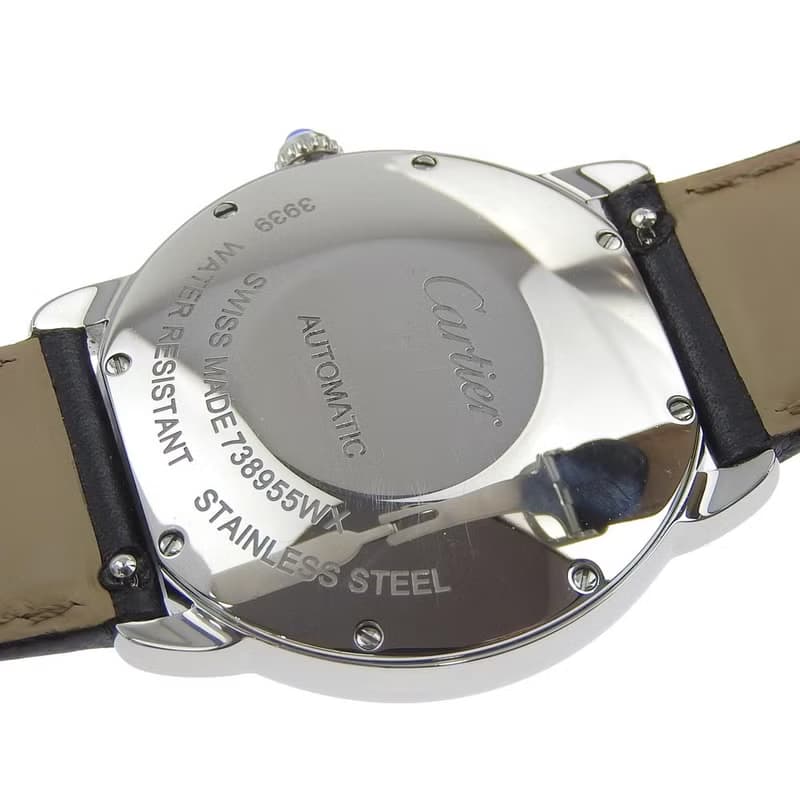 【日本直送】カルティエ CARTIER ロンドソロ 腕時計 WSRN0021 SS × 型押しレザー 自動巻き シルバー文字盤 メンズ【中古】