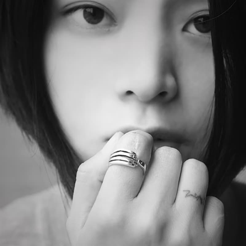 抓住戒指 未時VISHI原創設計純銀開口戒指趣味感手掌男女中性情侶