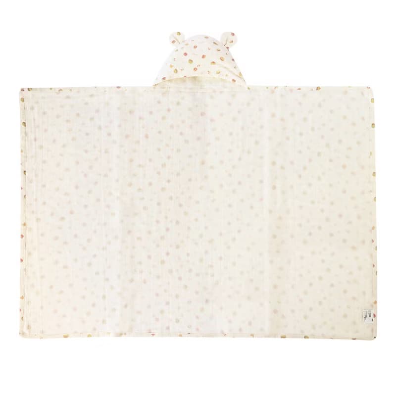 【SISSO有機棉】甜櫻桃開心果二重織連帽紗布巾