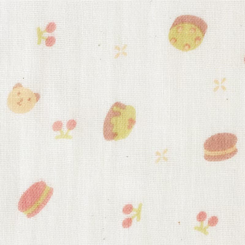 【SISSO有機棉】甜櫻桃開心果二重織連帽紗布巾