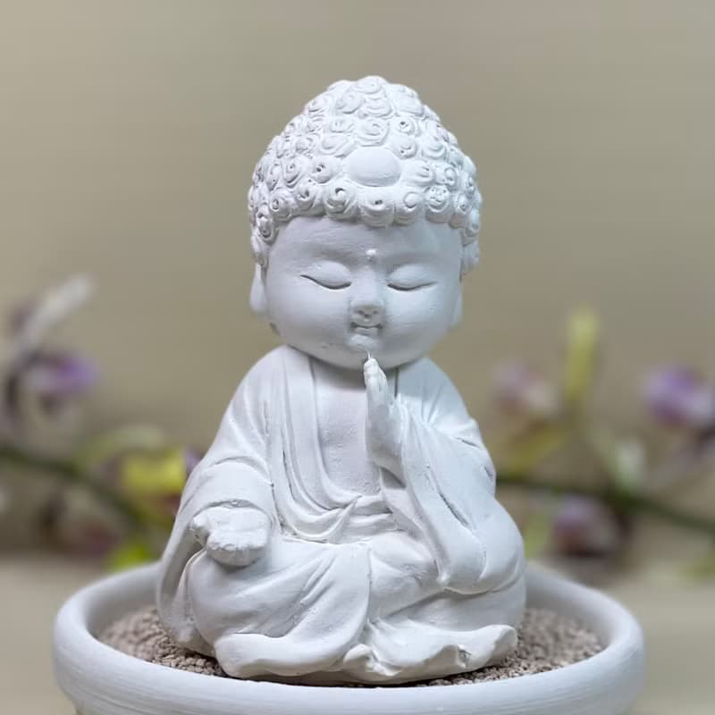 佛像公仔 淨念吉祥小佛之懷慈 小盤套組 藝術香氛擴香 居家香氛