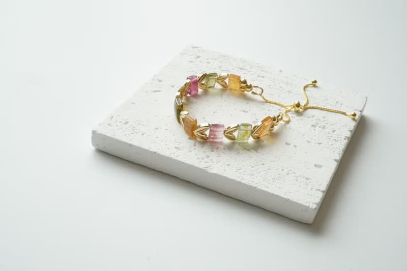 天然碧璽手排14KGF手鏈