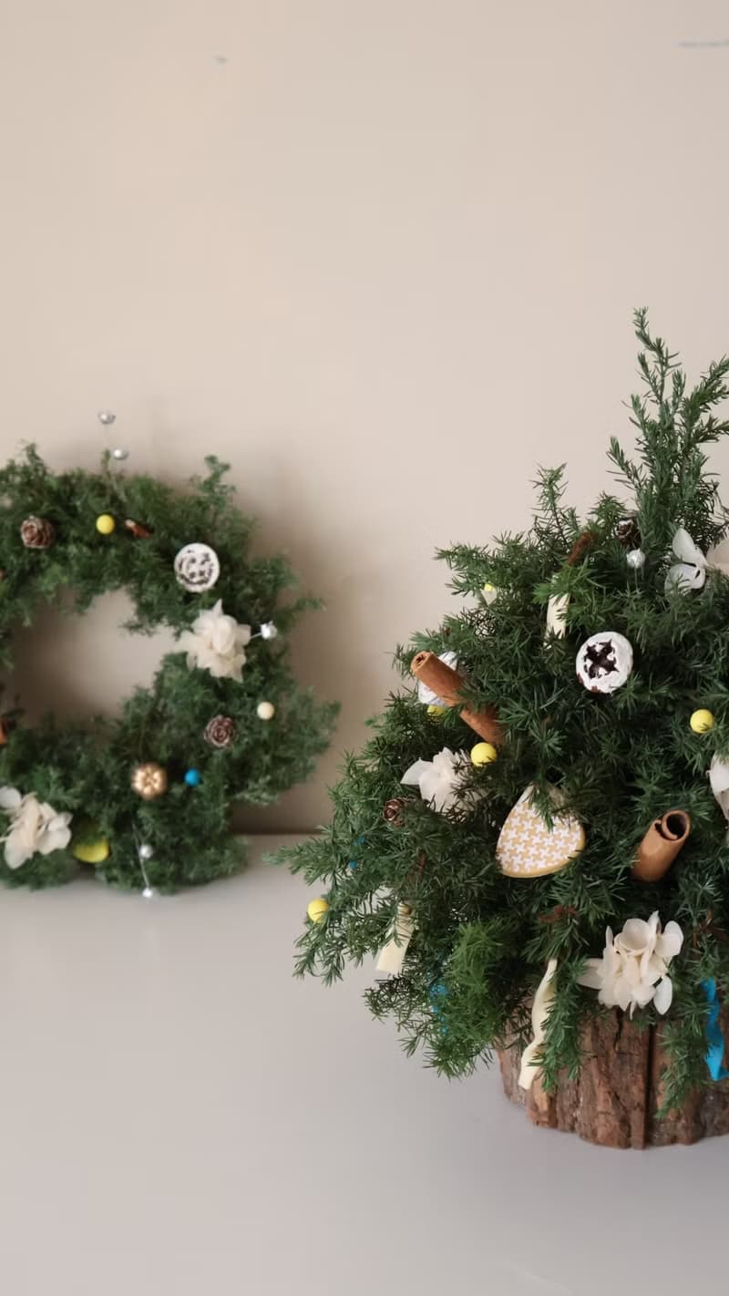 撞色聖誕樹 聖誕花圈 聖誕禮物 交換禮物 聖誕佈置