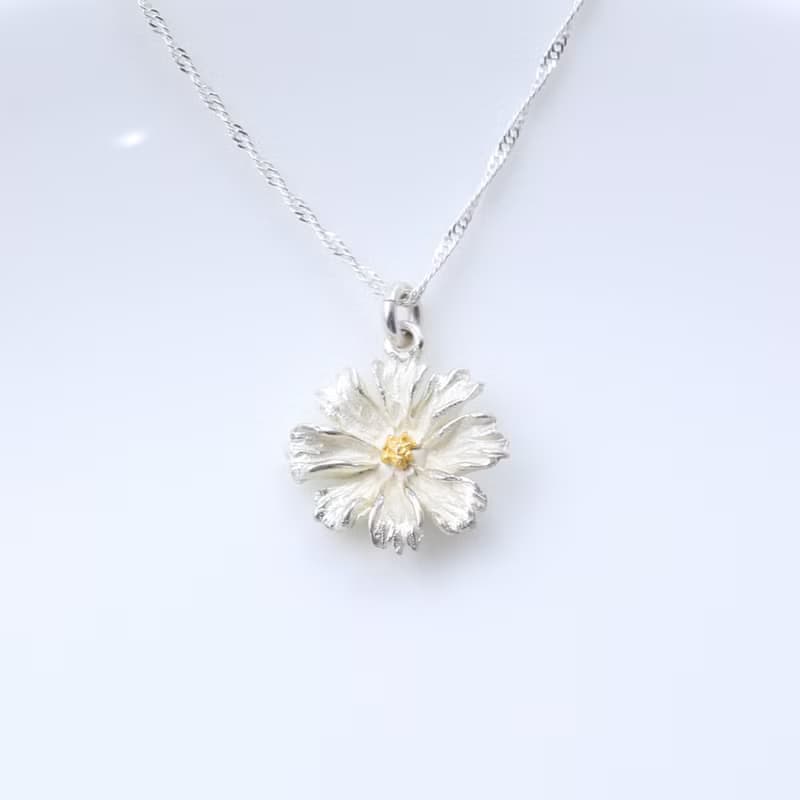 【Angel & Me】小花 綻放 Flower s925 純銀 項鍊 生日 紀念 禮物