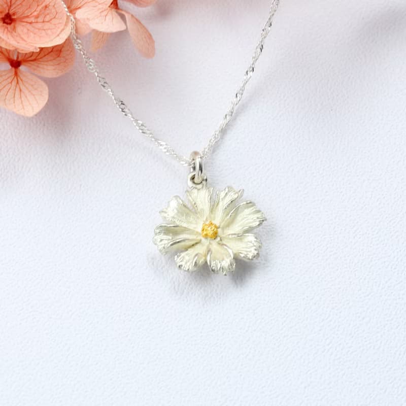 【Angel & Me】小花 綻放 Flower s925 純銀 項鍊 生日 紀念 禮物