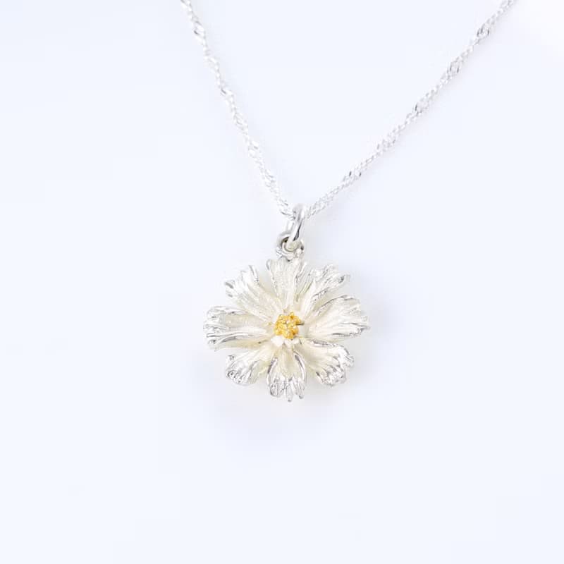 【Angel & Me】小花 綻放 Flower s925 純銀 項鍊 生日 紀念 禮物