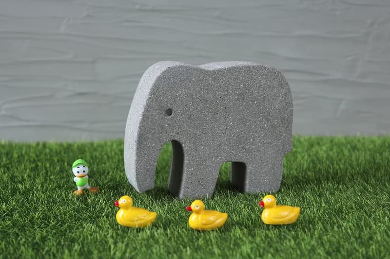 水泥泥作 Concrete－小象擺飾 風化質感 大象溜滑梯 粗曠質感