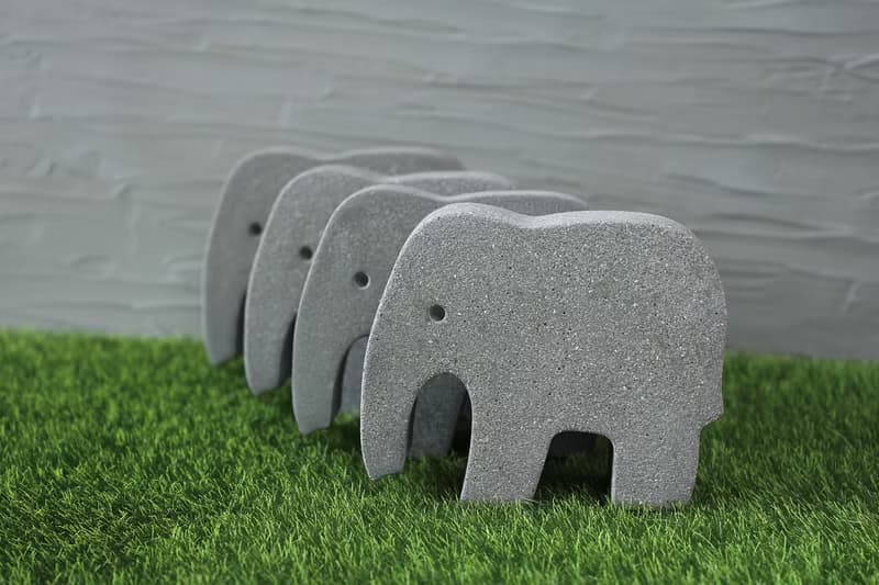 水泥泥作 Concrete－小象擺飾 風化質感 大象溜滑梯 粗曠質感