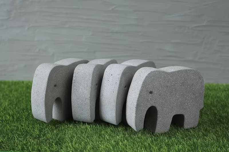 水泥泥作 Concrete－小象擺飾 風化質感 大象溜滑梯 粗曠質感