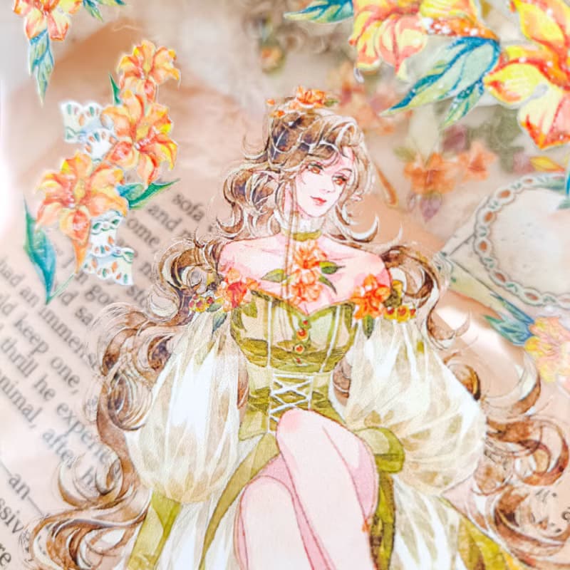 GL1235 法國香水茉莉少女  / 紙膠帶 Masking Tape